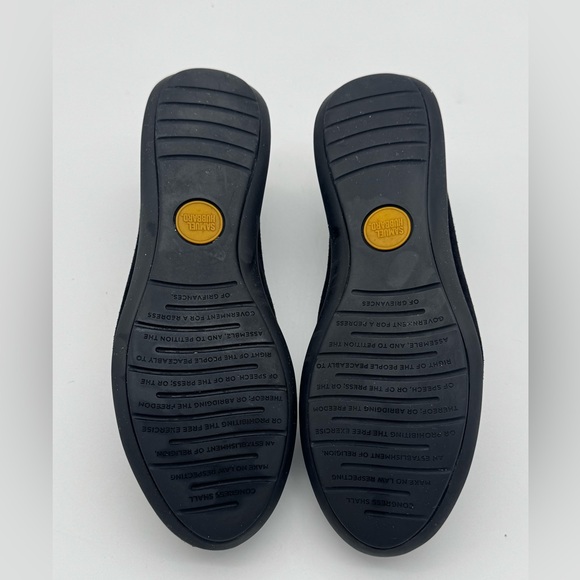 Suede leather Loafers Samuel Hubbard Women's 7 Black Slip On comfort Shoes flats - Picture 7 of 7